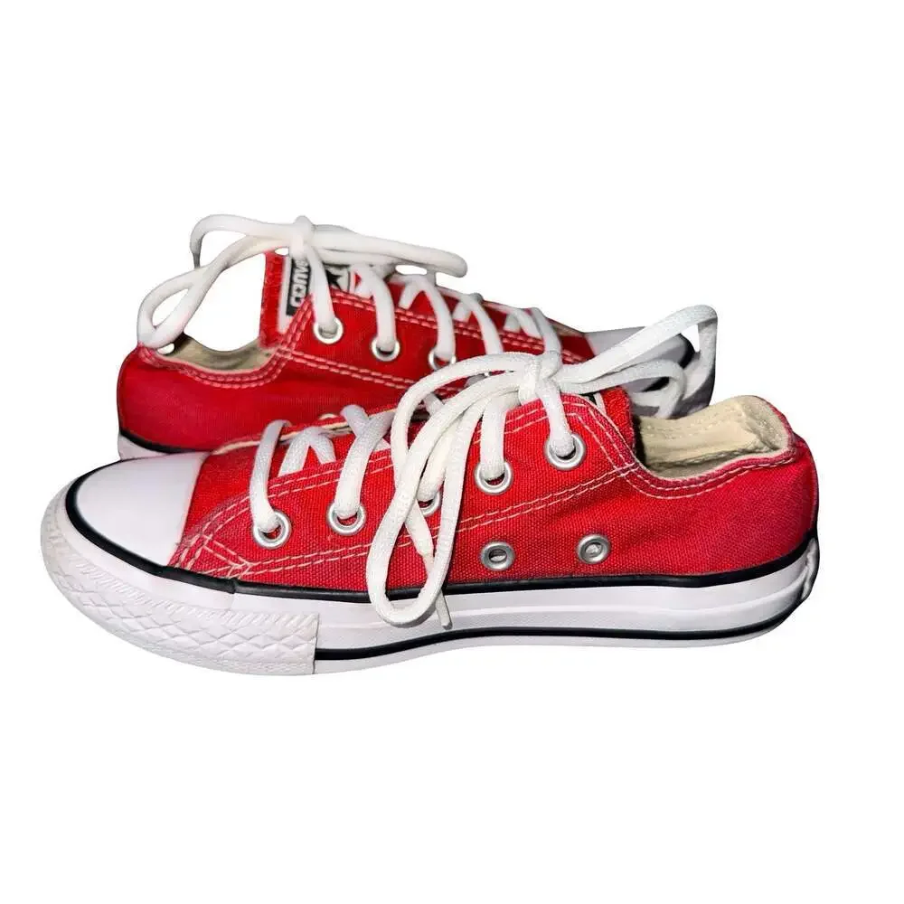 Converse Kids Chuck Taylor All Star Low Top Red Sneakers 3J236
